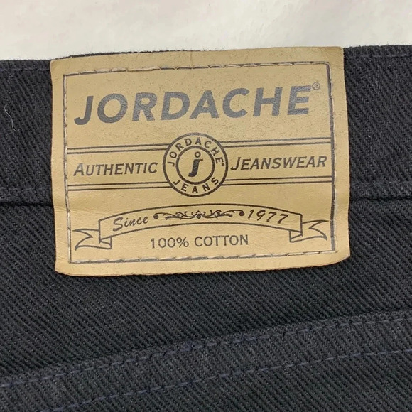 JORDACHE Vintage Y2K Black High Rise Tapered Leg Jeans No Stretch 13/14 Short - Picture 9 of 15